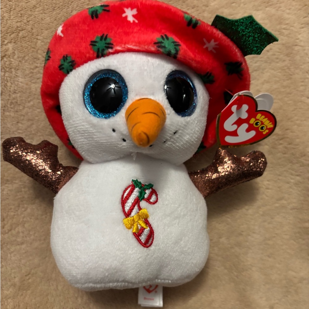Ty Beanie Babies Snowman Brrrnie